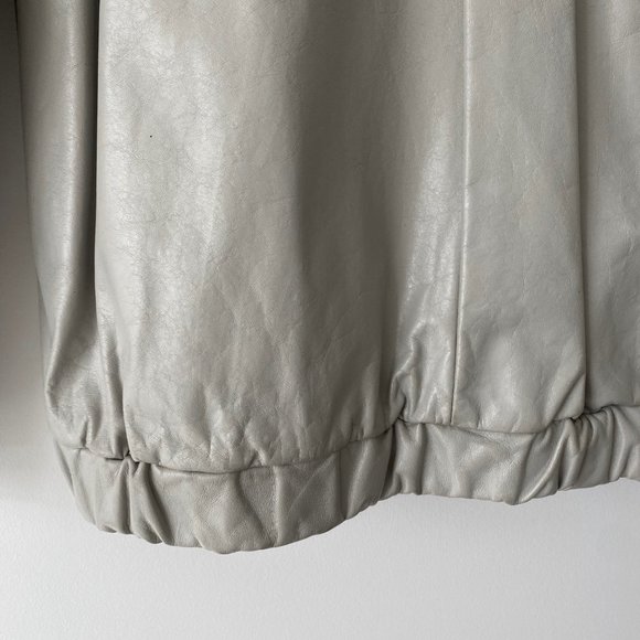 t. edwards Vintage Leather Bomber Jacket Grey Size S - Picture 9 of 11